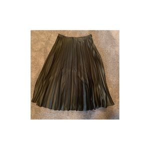 Top shop Forrest green silk midi skirt